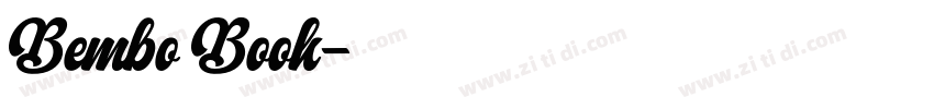 Bembo Book字体转换